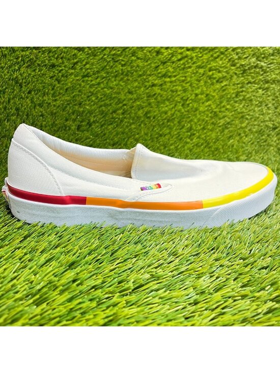 Vans Classic Slip-On Rainbow Foxing Mens Size 10 White Athletic Shoes Sneakers main image 10